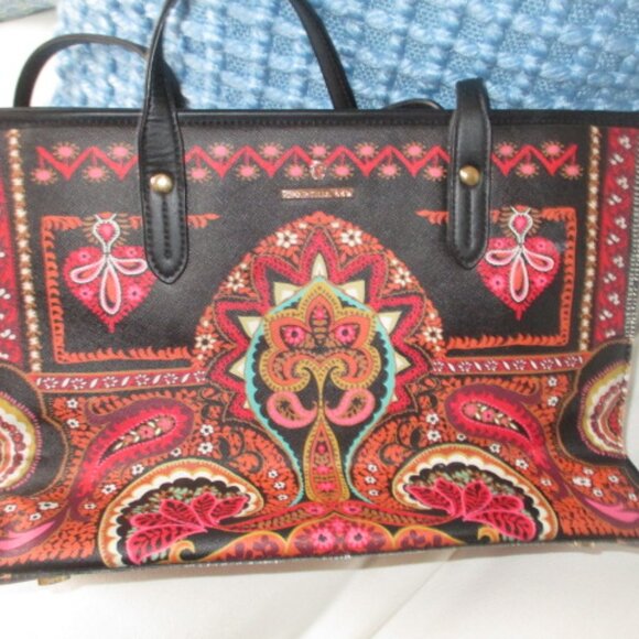 Spartina 449 Retreat Midnight Coral Large Box Bag - Picture 2 of 13